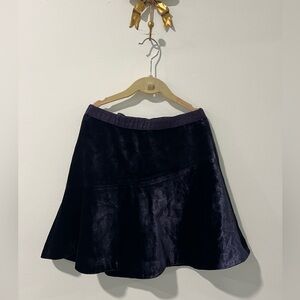 Crewcuts Navy Velvet A-Line Skirt